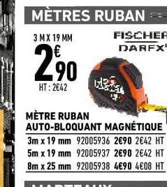 Mètres Ruban Auto-bloquant Magnétique Fischer Darfx