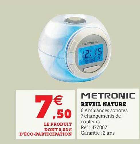 metronic reveil nature