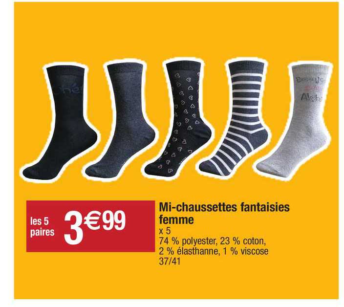 mi-chaussettes fantaisies femme