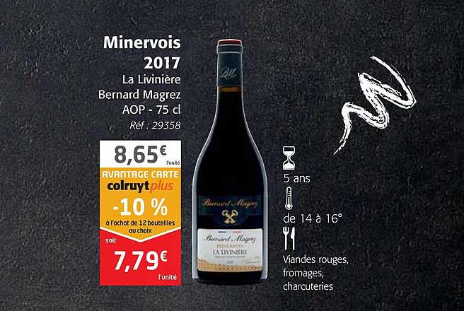 minervois 2017 la livinière bernard magrez