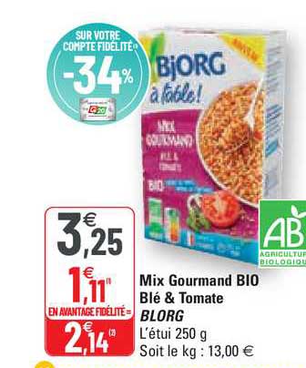 Mix Gourmand Bio Blé & Tomate Blorg