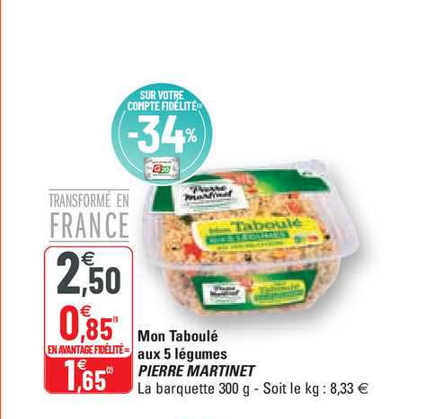 mon taboulé aux 5 légumes pierre martinet