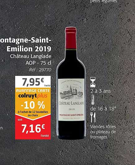 montagne-saint-émilion 2019 château langlade aop