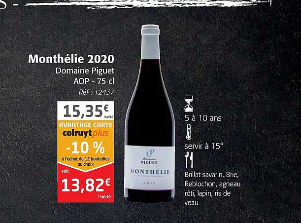 Monthélie 2020 Domaine Piguet Aop