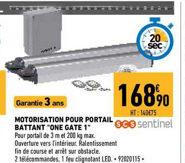 motorisation pour portail battant "one gate 1"