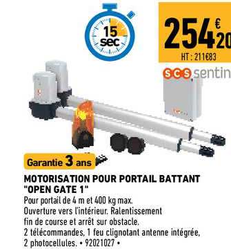 motorisation pour portail battant "open gate 1"
