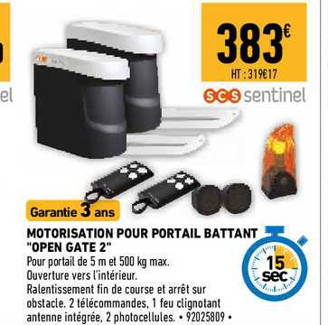 motorisation pur portail battant "open gate 2"