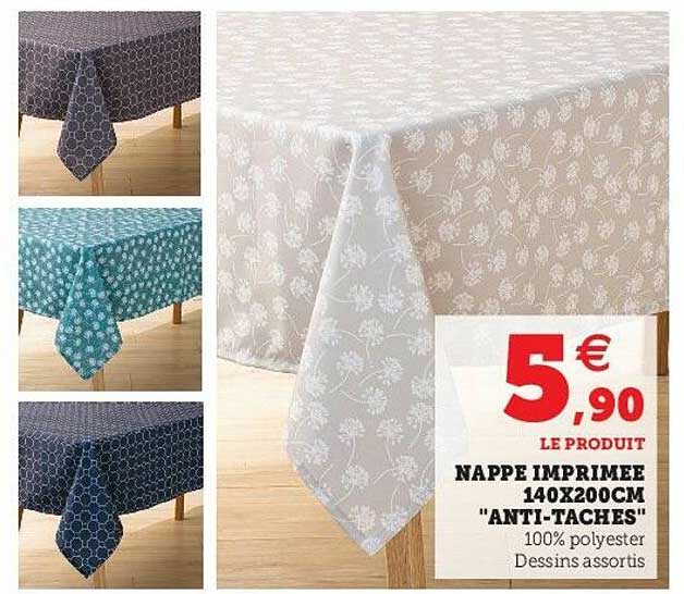 nappe imprimée "anti-taches"