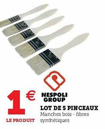 nespoli group lot de 5 pinceaux