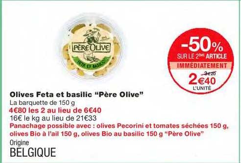 olives feta et basilic "père olive"