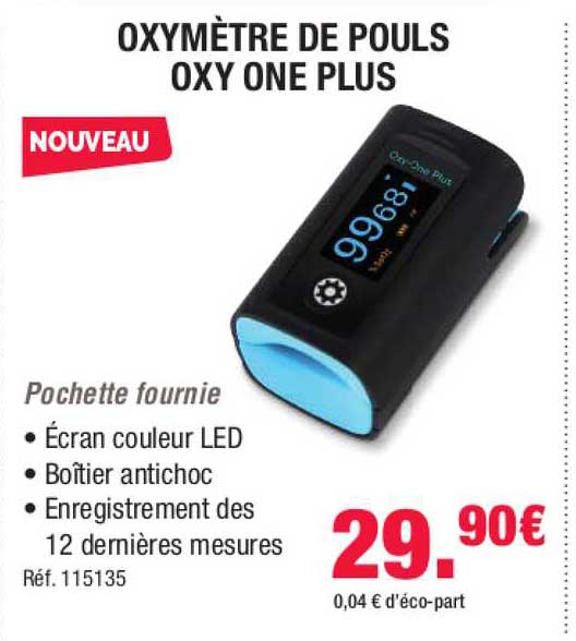 oxymètre de pouls oxy one plus