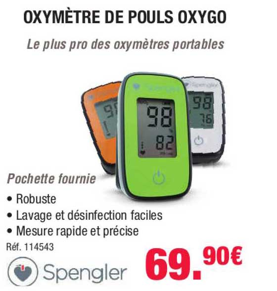 oxymètre de pouls oxygo spengler