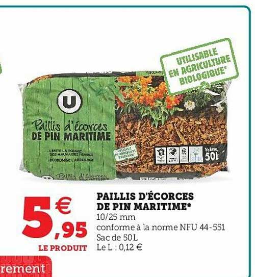 paillis d'écorces de pin maritime