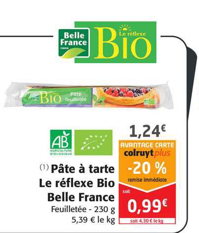 pâte à tarte le réflexe bio belle france