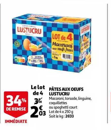 Pâtes Aux Oeufs Lustucru