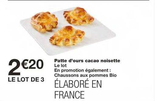 patte d'ours cacao noisette