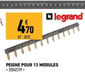 peigne pour 13 modules legrand
