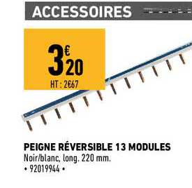 peigne réversible 13 modules