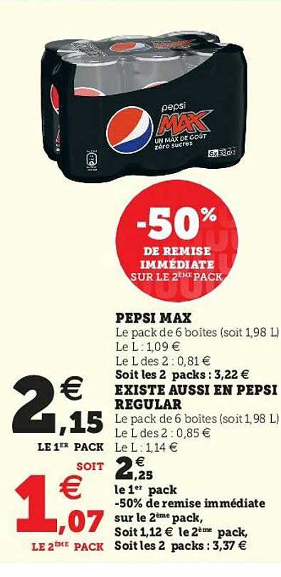pepsi max existe aussi en pepsi regular