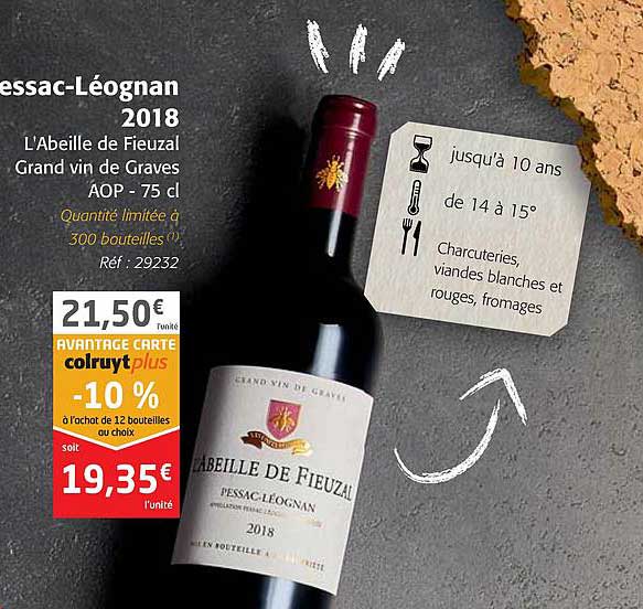 pessac-léognan 2018 l'abeille de fieuzal