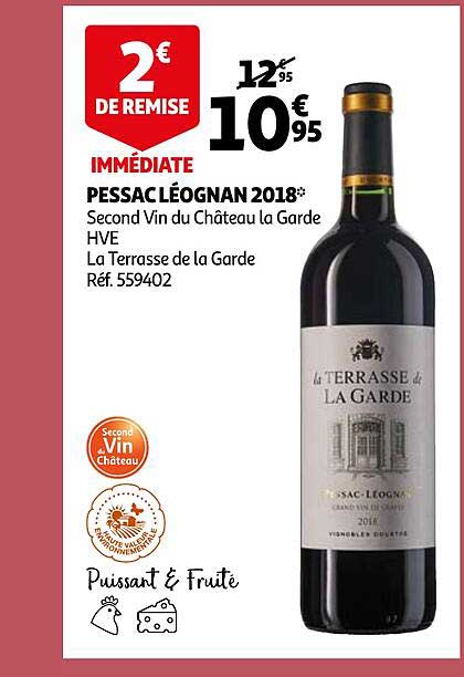 pessac léognan 2018 second vin du château la garde hve la terrasse de la garde