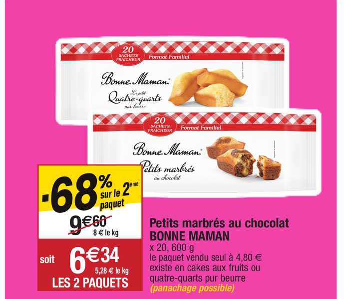 Petits Marbrés Au Chocolat Bonne Maman