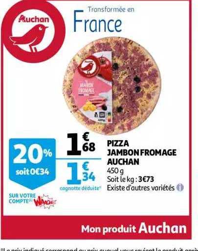 Pizza Jambon Fromage Auchan