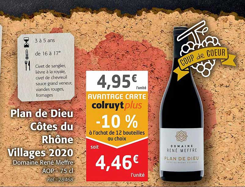 plan de dieu côtes du rhône villages 2020 domaine rené meffre aop
