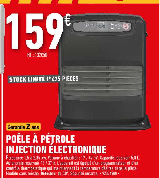 poêle à pétrole injection électronique