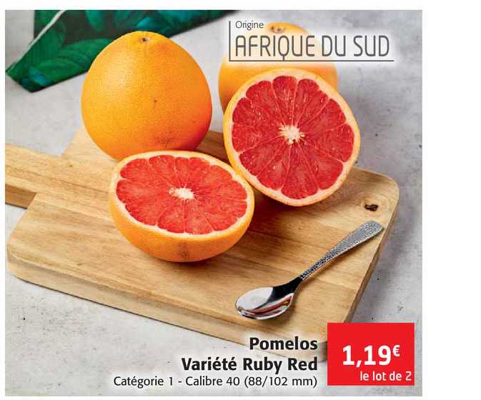 pomelos variété ruby red