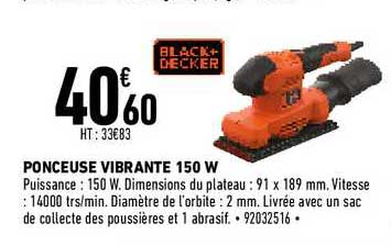 ponceuse vibrante 150 w black+ decker
