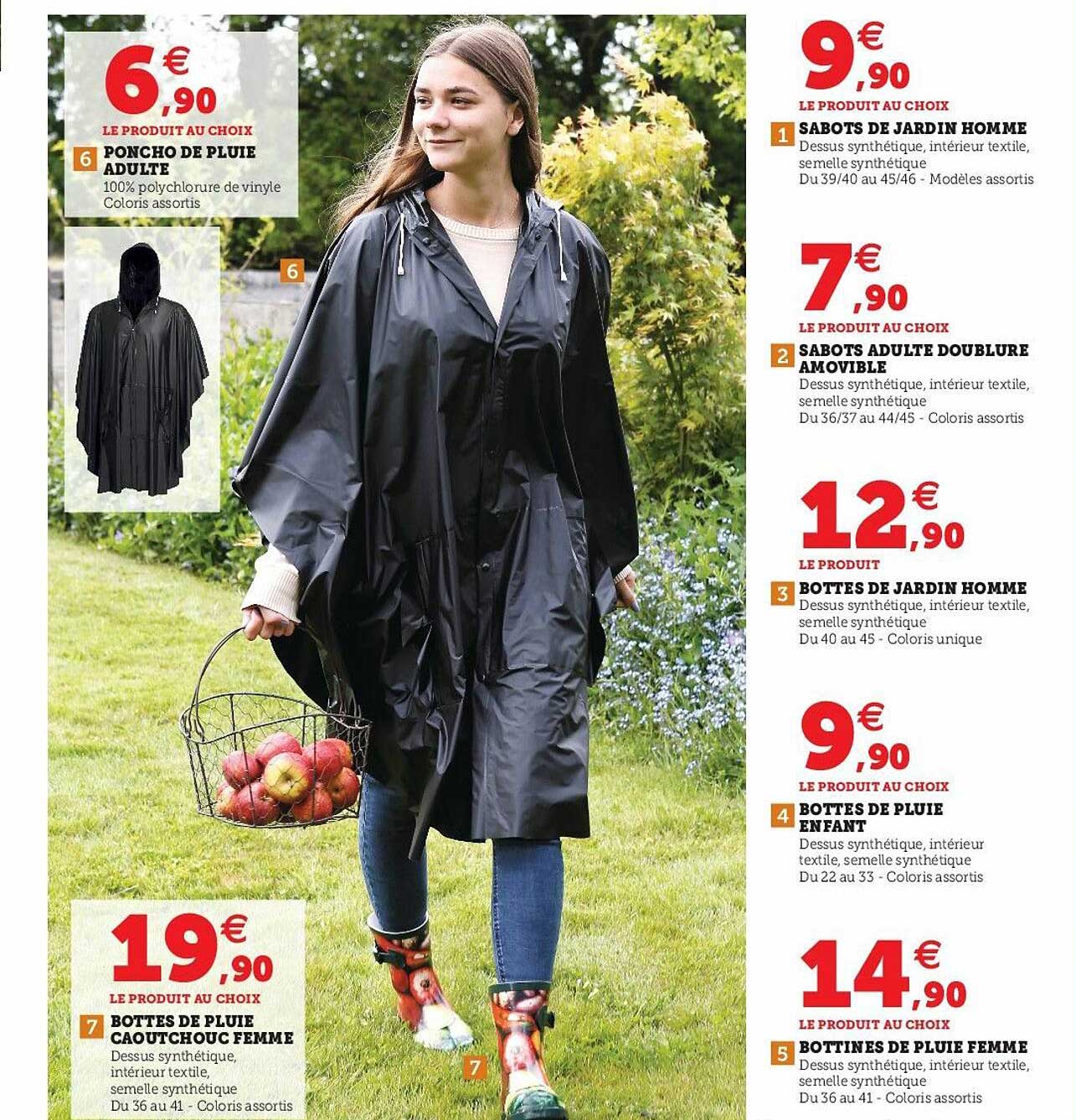 poncho de pluie adulte, bottes de pluie caoutchouc femme, sabots de jardin homme, sabots adulte doublure amovible, bottes de jardin homme, bottes de pluie enfant, bottines de pluie femme