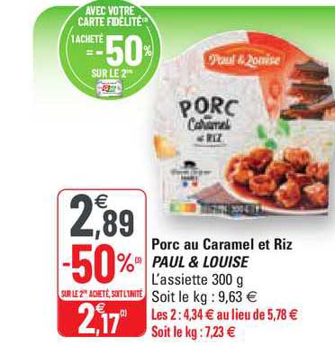 Porc Au Caramel Et Riz Paul & Louise