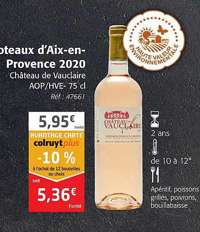 poteaux d'aix-en-provence 2020 château de vauclaire aop-hve