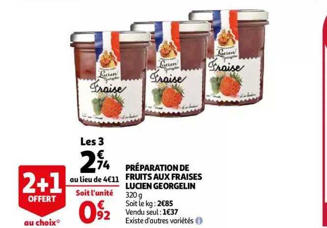 préparation de fruits aux fraises lucien georgelin