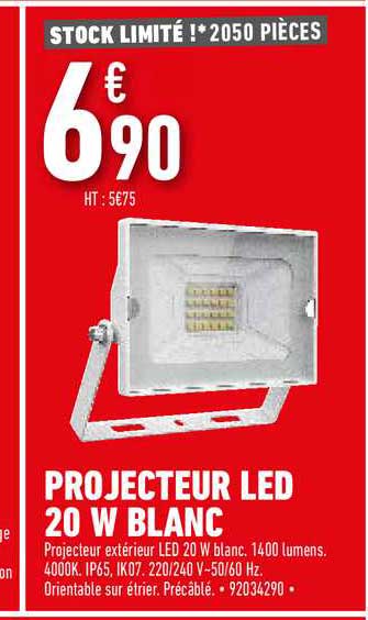 Projecteur Led 20 W Blanc
