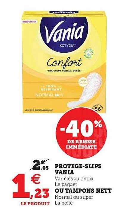 Protège-slips Vania Ou Tampons Nett