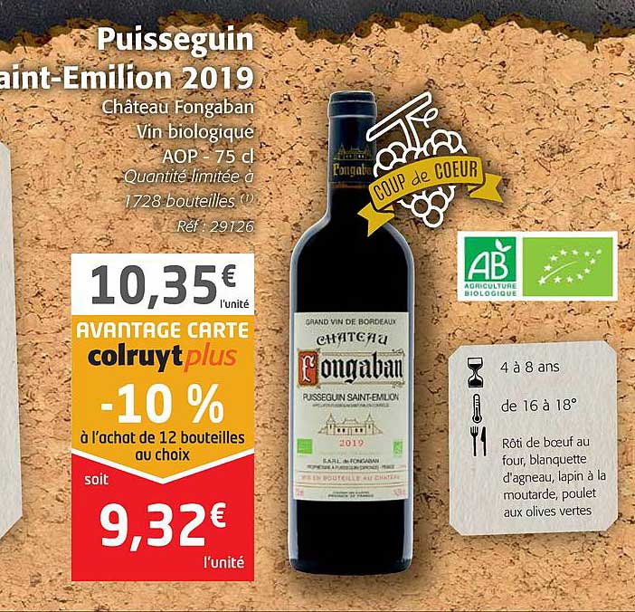 Puisseguin Saint-émilion 2019 Château Fongaban