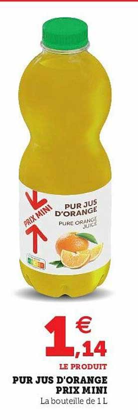pur jus d'orange prix mini