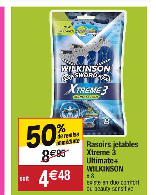 Rasoirs Jetables Xtreme 3 Ultmate+ Wilkinson