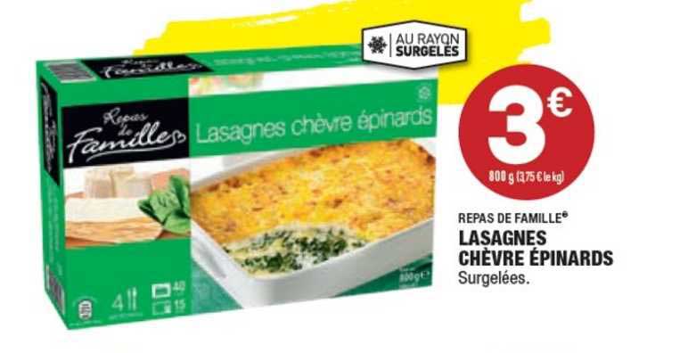 Repas De Famille Lasagnes Chèvre épinards