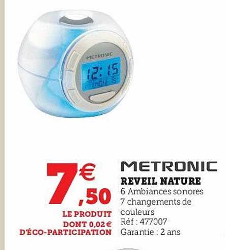 réveil nature metronic