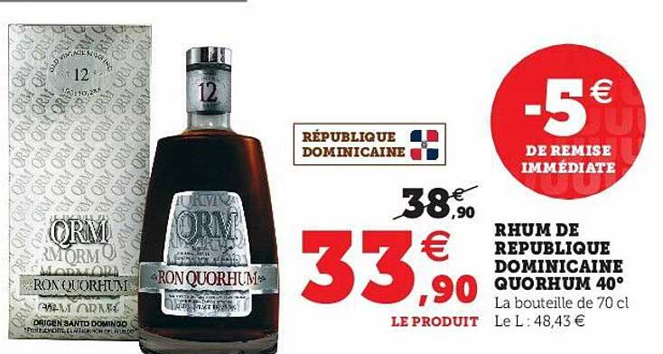 rhum de république dominicaine quorhum 40°