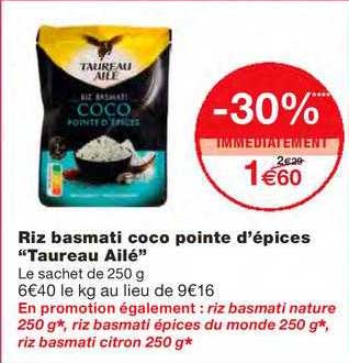 Riz Basmati Coco Pointe D'épices "taureau Ailé"