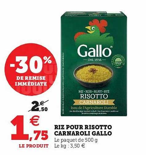 riz pour risotto carnaroli gallo