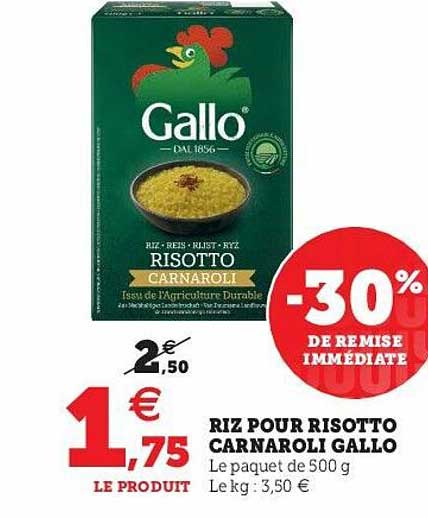 riz pour risotto carnaroli gallo