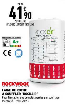 rochwool laine de roche à souffler "rockair"