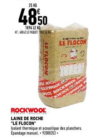 rockwool laine de roche "'le flocon"