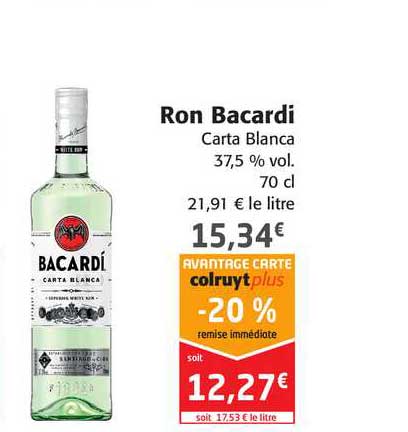 Ron Bacardi Carta Blanca
