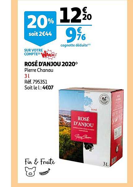 rosé d'anjou 2020 pierre chanau